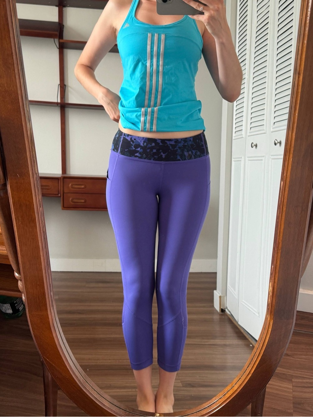 lululemon athletica Purple Crop Performance Leggings